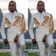 Mens Slim Fit Suits Wedding Evening Red Carpet Formal Wear Prom Suit Jacket