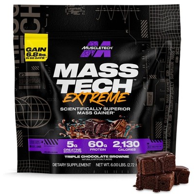 High-Protein Mass Gainer (Triple Chocolate Brownie) Mass Tech Extreme 2000 Mass
