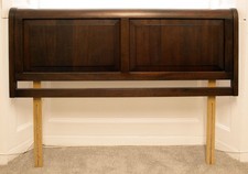 Mahogany-Style Wooden Headboard – Double Bed – Classic Panel Design
