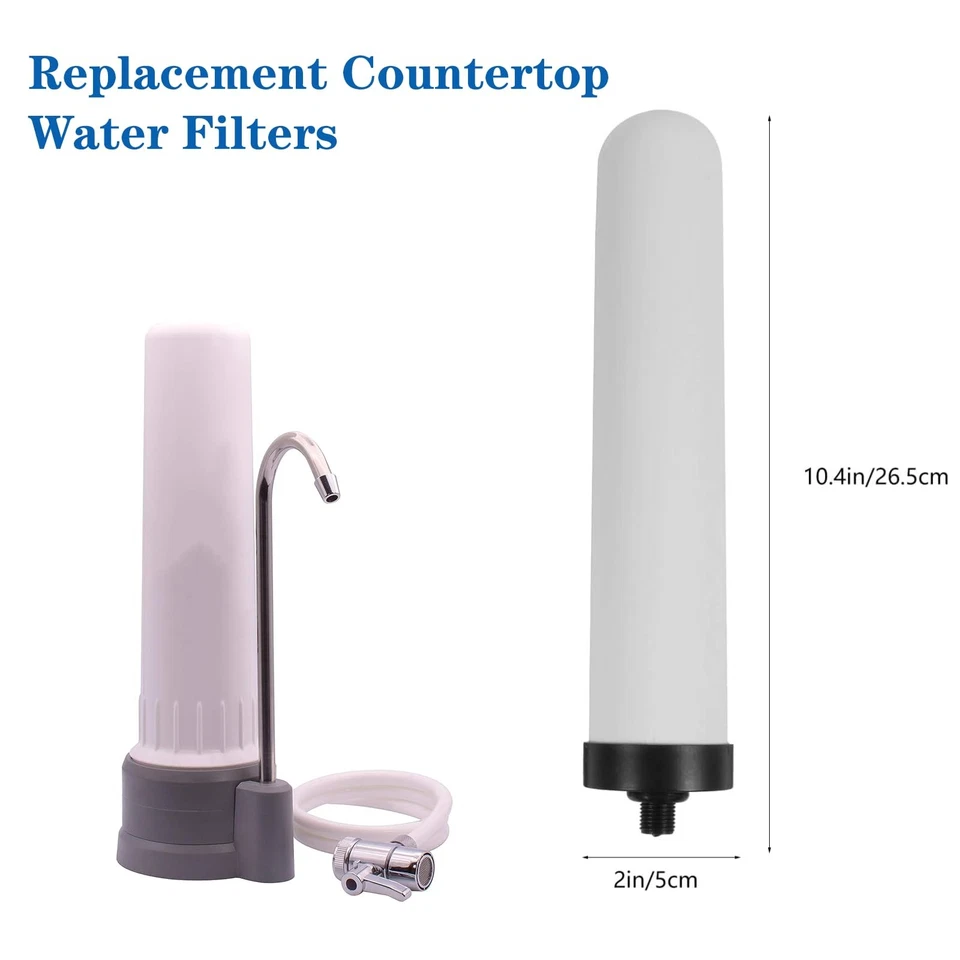 10'' Replacement Ceramic Candle Water Filters for Kitchen 4-Stage Countertop ... - Image 3 of 4