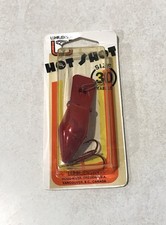 Vintage Luhr Jensen Hot Shot 35 Metallic Red Pre-Rapala Wrong Factory Card NEW