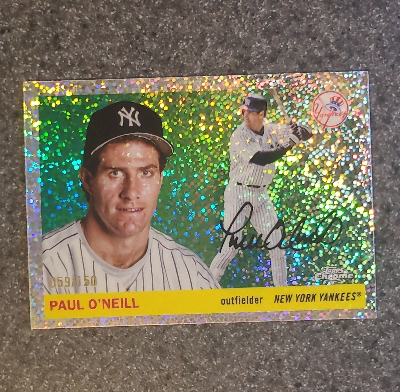 Topps 2020 Chrome Platinum Paul O'Neill Yankees #316 Speckle Refractor /150