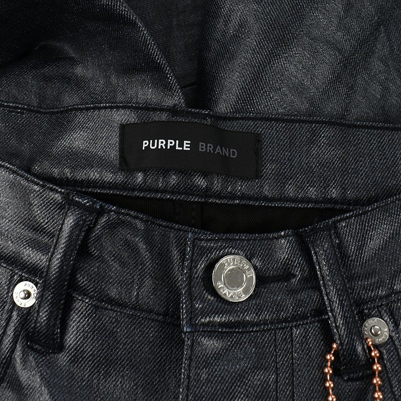PURPLE BRAND Indigo SLIM Fit Low Rise Patent Film Cotton Stretch