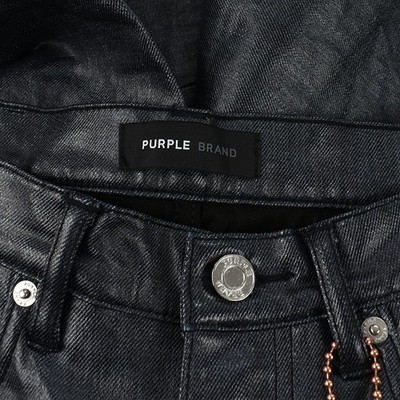 PURPLE BRAND Indigo SLIM Fit Low Rise Patent Film Cotton Stretch