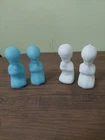 Fenton Art Glass Praying Children.  Lot Of 4.  No Damage. 4"