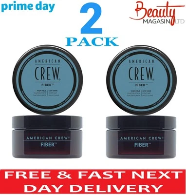 2 X American Crew Fiber, High Hold Low Shine 85g - FREE&FAST NEXT DAY DELIVERY