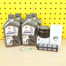 Oil Change Kit Genuine Oil Filter Shell 15w50 for: Ducati 848 1098 1198 See List