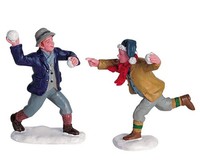 Lemax-62308-259, Snowball Fun, Set/2, Weihnachtsdorf, Weihnachtsfiguren