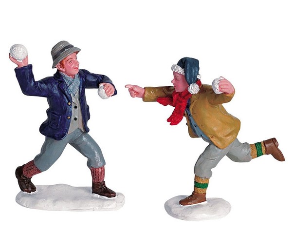 Lemax-62308-259, Snowball Fun, Set/2, Weihnachtsdorf, Weihnachtsfiguren-image