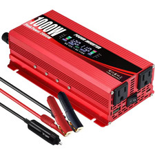 1000W Continuous Power Inverter DC 12V to AC 110V/120V W/ LCD Display Dual Outle