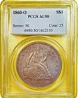 1860-O Seated Liberty Dollar PCGS AU50