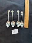 Towle Old Colonial Sterling Silver Spoons Set of 4 .925 5.5" 3.7oz 2 MONOGRAMS