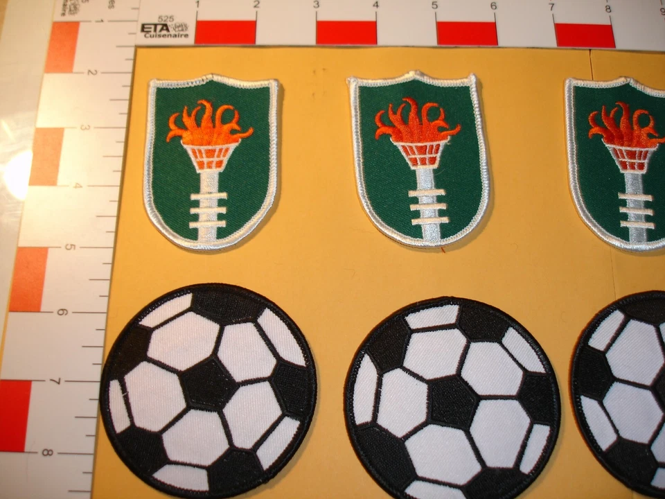 Soccer/Football patch and Olympic torch patch 8 total patches - Image 2 of 4