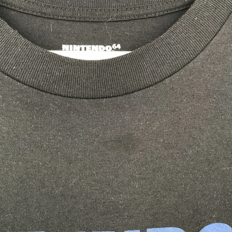 Camiseta VINTAGE Nintendo 64 Para Hombre 3XL Negra Manga Corta Logo Grande Camiseta N64 México Foto 3 de 4