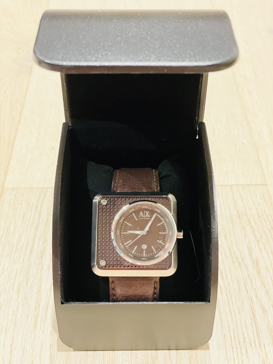 Armani Exchange Brown Leather Watch AX1062