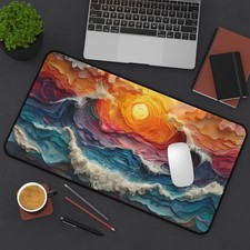 Waves - High quality -Gaming/office XL MOUSE PAD - Anti Slip - Free shipping