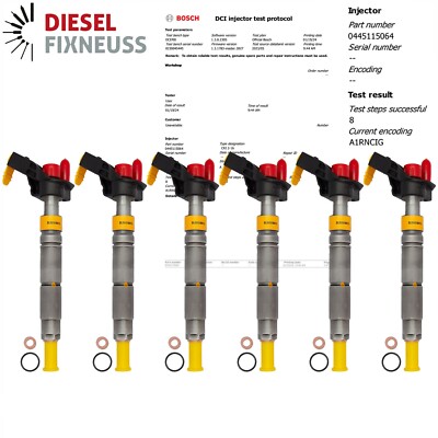 6x Pièce Mercedes Embout D'Injection Injecteur 0445115027 0445115064