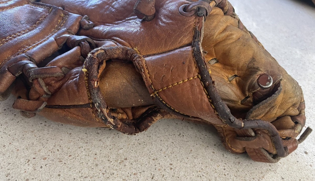 アメリカヴィンテージ ♤ リボンのハンドベース ♤ Made In Japan Vintage Baseball Glove - Made In Japan Matsuza Sporting Goods 7000