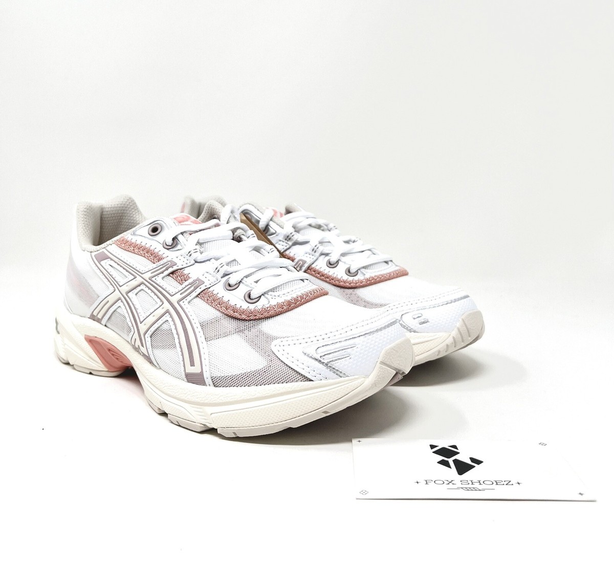 ASICS ☆ Gel-1130 Oatmeal ASICS Gel-1130 RE White Pink Oatmeal Beige Tan - Size 6.5