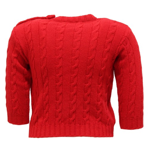 9464U maglione bimbo PAIO CRIPPA lana merino wool red sweater kid - Picture 2 of 4