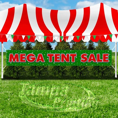 MEGA TENT SALE Advertising Vinyl Banner Flag Sign XXL HOLIDAYS
