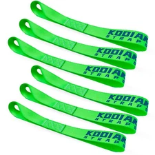 6 Pack 1.5"x18" Soft Loop Tie Down Straps 10000lbs -Green -Heavy Duty for Secure
