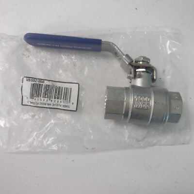 DuraChoice 1/2'' Stainless Steel Full Port Valve VBS02-050 1000PSI