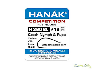 Pupa Hook Hanak Competition H360BL Barbless Curved Nymph