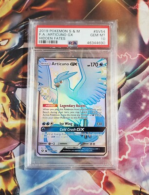 PSA 10 GEM MINT Articuno GX SV54 Hidden Fates Pokemon Card | eBay