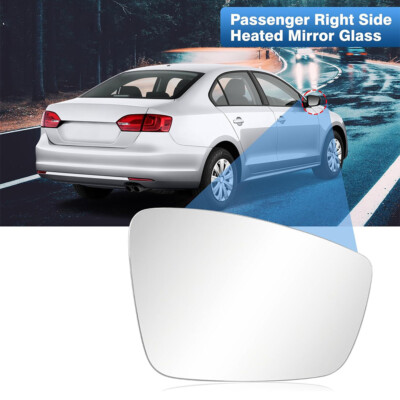 Mirror Glass Passenger Right Side for 2011-19 Volkswagen VW Passat Jetta Beetle