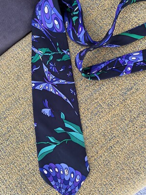 Emilio Pucci Florence Krawatte  Hervorragender Zustand 100%  Seide Selten