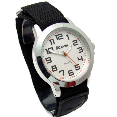 Ravel Herren leicht lesbare Uhr Sporthaken & Schlaufe Rip Armband R1601.65.12