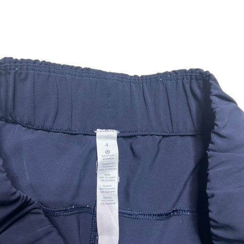 Lululemon License to Train Shorts Womens 4 Navy Blue 3" Drawstring Outdoor - Picture 5 of 7