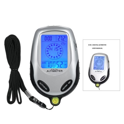 8-in-1 Electronic Handheld Altimeter  Barometer  Weather E6L5