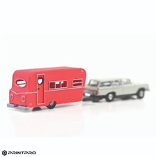 Printpro HO Scale Slot Car Scarlet Red Camper Trailer Kit Fits Aurora Thunderjet