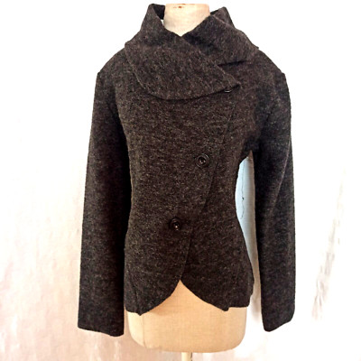 Italy Kurze Jacke D769P Gr. -XL- passt 40,42,M Anthrazit Walk Optik Biker Style