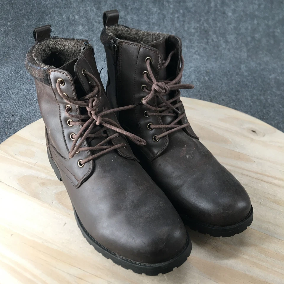 Dexters Boots Mens 10.5 Work & Safety Brown Leather163899 Round Toe Lace Up - Image 3 of 4