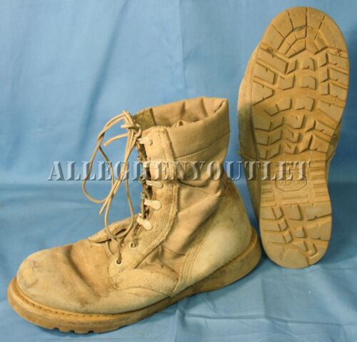 US Military Hot Weather Desert Army Combat Boots Vibram Sierra Sole Sz 2-12 Acc  - Photo 1 sur 2