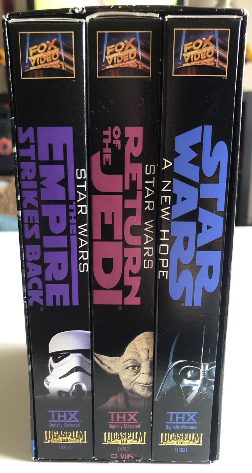 RARE COLLECTIBLE STAR WARS Trilogy 3Tape VHS Set 1995 Proof Of
