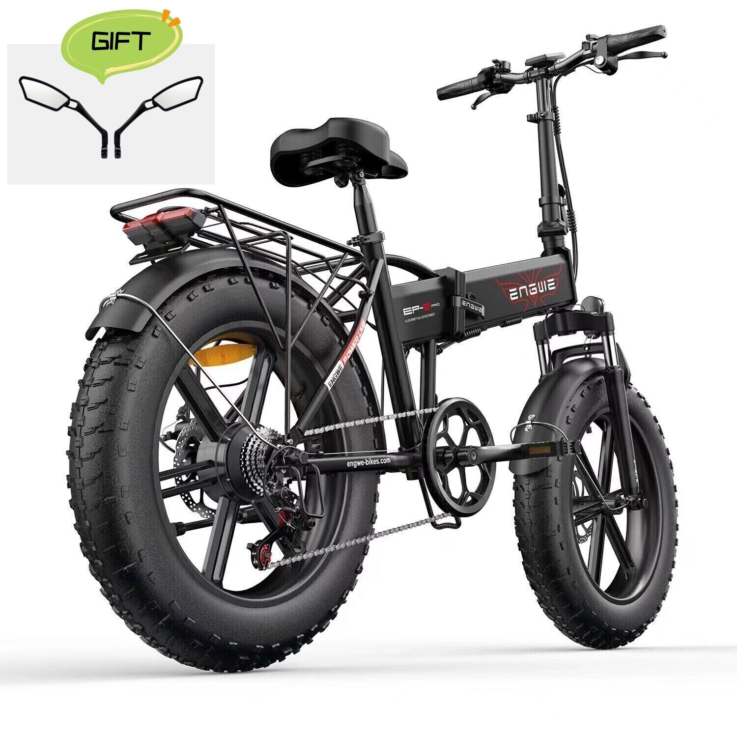 ENGWE EP-2 PRO Bicycle Mountain Electric Fat Tire Bike Folding UL2849 Certified