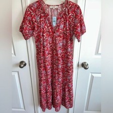 NWT LOFT button down, floral dress Pockets midi length sz SMALL Petite