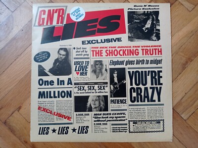 GUNS 'N' ROSES - LIES Yugoslavia PROMO Issue Uncensored Inner Mega