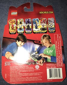 Lot of 2 LEGO Ninjago 2174 KRUNCHA & 2175 WYPLASH - New & Sealed - Spinner, Card