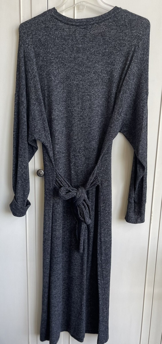 slim fit dress slacks Rent Topshop Rib Bleach Wash Scoop Neck Jersey Midi Dress In Grey And Pink main image 0