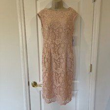 Ivy Blu Size 4 Lace Sleeveless Midi Pink Party Dress Sleeveless Retail $ 74