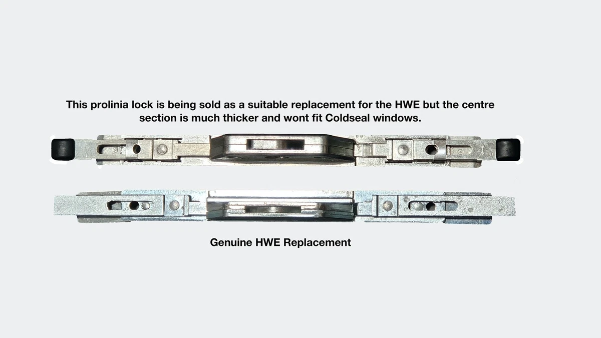 Cerradura de ventana HWE 3800/3801. Pieza original genuina y mejor ajuste. Para 'Coldseal' etc.
