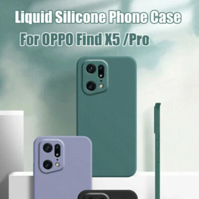 Funda trasera suave a prueba de golpes de silicona líquida para OPPO Find X5 Pro