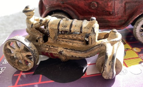 Antique Cast Iron Toy Cars, Vintage Steam Roller - Picture 9 of 9