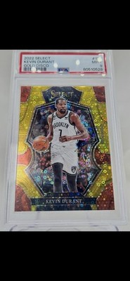 2022 Panini Select Basketball Kevin Durant Gold Disco 04/10 No. 137