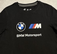 Puma BMW M Motorsport Shirt Men's M Black Short Sleeve Racing Performance